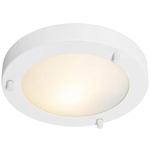 QAZQA Moderna stropna svetilka bela 18 cm IP44 - Yuma