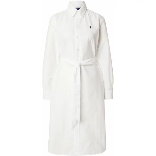 Polo Ralph Lauren Košulja haljina mornarsko plava / bijela