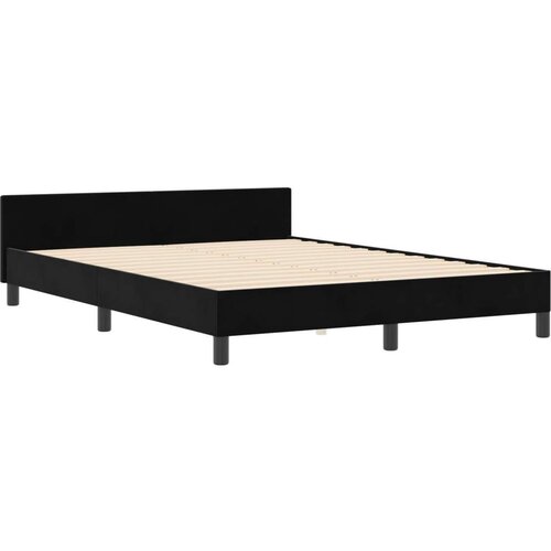 VidaXL Crni Bar&amp;scaron;unasti Krevet Okvir 140x200 cm Slike