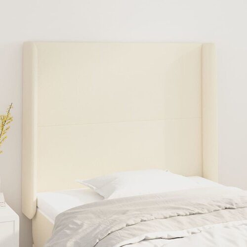  Uzglavlje s ušima krem 103x16x118/128 cm od umjetne kože Cene