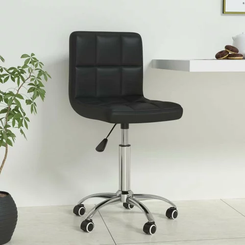  Vrtljiv pisarniški stol črno umetno usnje, (21152324)
