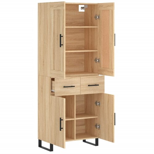  Visoka komoda hrasta sonome 69,5x34x180cm od konstruiranog drva Slike