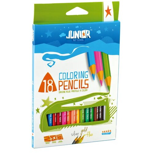 Junior Ultra color, drvena boja, trouglasta, 15+3K Slike