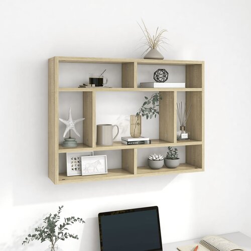vidaXL Zidna polica boja hrasta sonome 75 x 16 x 55 cm od iverice Cijene