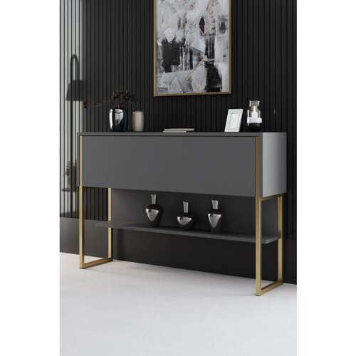 Hanah home komoda luxe - gold, anthracite goldanthracite dresser Slike