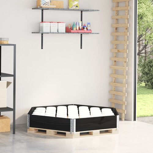 vidaXL Povišena gredica šesterokutna crna 160x160 cm masivna borovina Cene