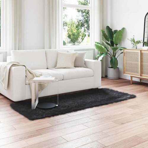  Tepih od umjetne ovčje kože TAFALLA Crna 100 x 200 cm Poliester Cene