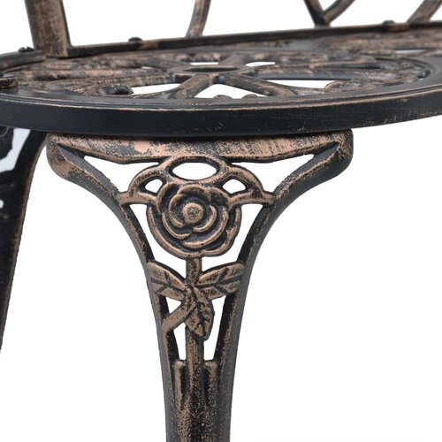Bistro klupa 100 cm brončana od lijevanog aluminija Slike