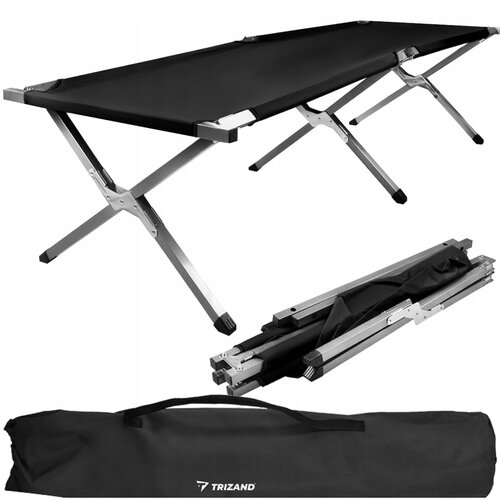  Zložljiva oxford postelja za kampiranje 189x70x43cm do 110kg črna Cene