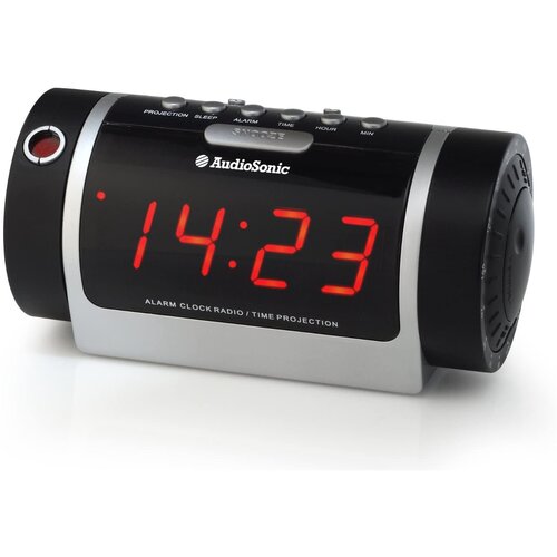 Audiosonic Radio sa satom i projektorom CL-1485, Crni Slike