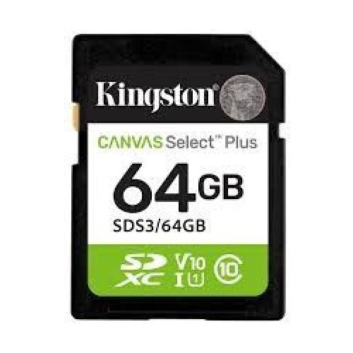 Kingston SDXC 64GB CANVAS Select Plus, 100MB/s, UHS-I speed class, U1, V10, (5000009577) Cene