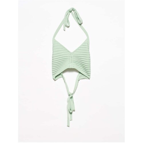 Dilvin 1011 Lace-Up Knitwear Bustier-mint Cene