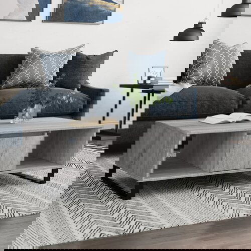 vidaXL Klubska mizica siva sonoma 104x60x35 cm inženirski les Cene