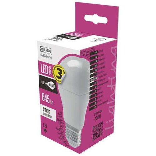 Emos led sijalica classic A60 8W E27 nw ZQ5131 Cene