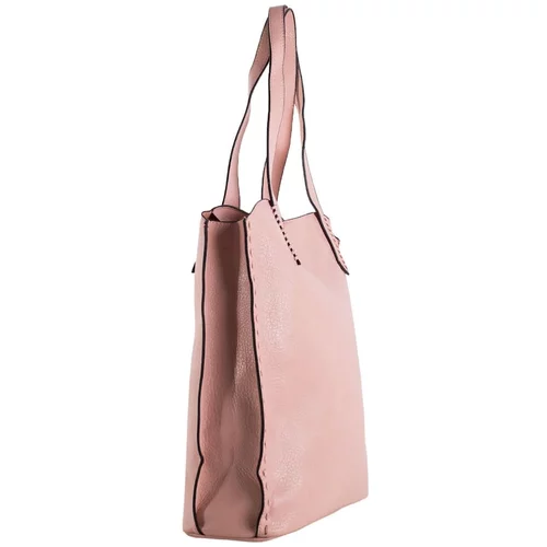 Fashion Hunters Light pink shoulder bag with a small handbag inside