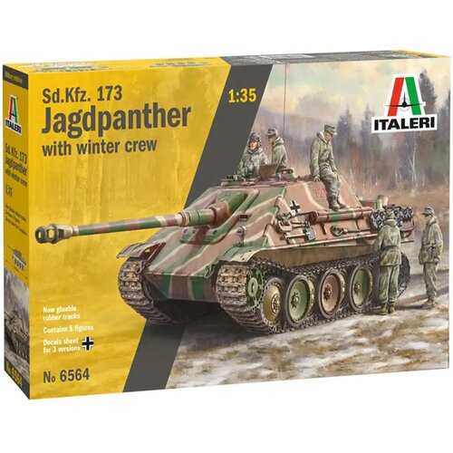 Italeri 1/35 Sd.Kfz.173 Jagdpanther tank z posadko v zimskih uniformah maketa Cene