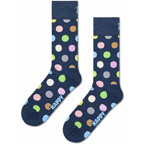 Happy Socks Nogavice Big Dot Sock mornarsko modra barva