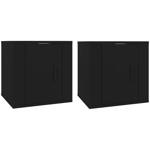 vidaXL Stenska TV omarica 2 kosa črna 40x34,5x40 cm, (20731108)