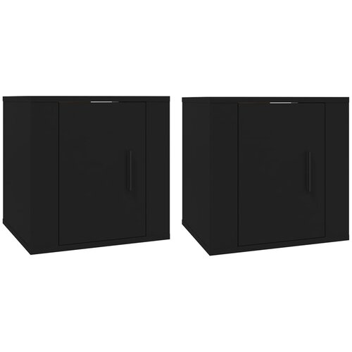 VidaXL Zidni TV ormarići 2 kom Crna 40x34,5x40 cm Slike