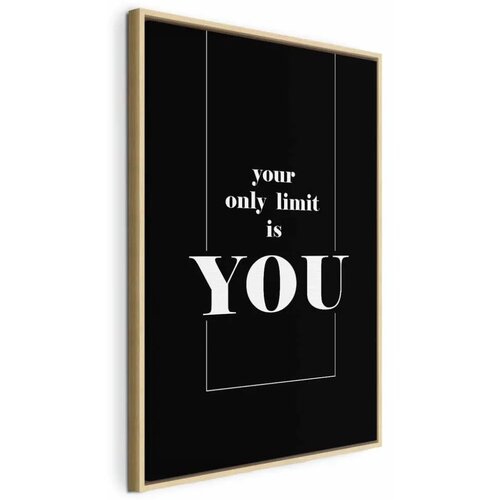  Slika - Key to Success (1-part) - Black and White English Inscriptions 40x60 U prirodnom drvenom okviru Cene