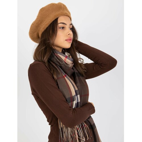 Fashionhunters Women's camel beret winter hat Cene