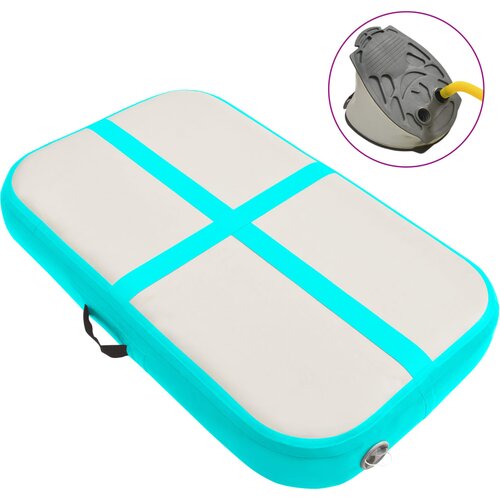 vidaXL Strunjača na napuhavanje s crpkom 60 x 100 x 20 cm PVC zelena Cijene