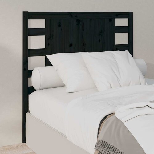 Uzglavlje za krevet crno 81 x 4 x 100 cm od masivne borovine Cijene