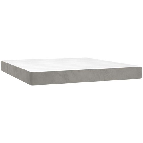  Box spring s madracem LED svjetlosivi 180x200 cm bar&amp;scaron;un Slike