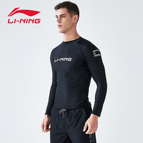 Li-Ning Mu&amp;scaron;ka majica za plivanje LSLR223, Dug rukav, Crna Slike