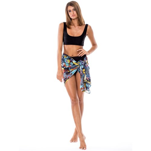 Fashion Hunters Embroidered pareo with colorful flowers Slike