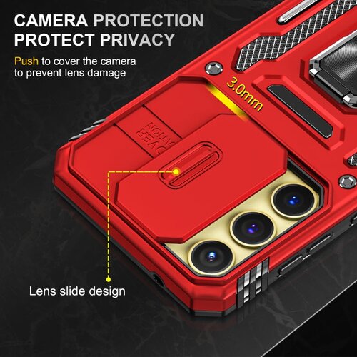 SUNSKY Hybrid Armor ovitek za Samsung A35 / A55, Rdeč Slike