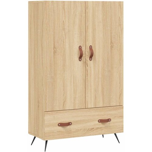  Visoka komoda boja hrasta 69,5 x 31 x 115 cm konstruirano drvo Slike