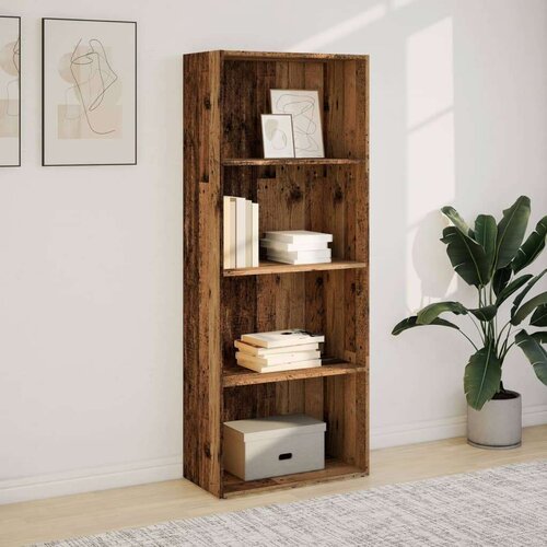 VidaXL Regal za knjige boja starog drva 60x30x152 cm konstruirano drvo Slike