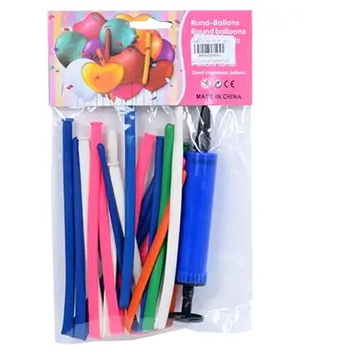 Magic Toys 10-delni komplet pisanih ravnih balonov s tlačilko Cene