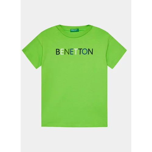 United Colors Of Benetton Majica 3I1XC10H3 Zelena Regular Fit