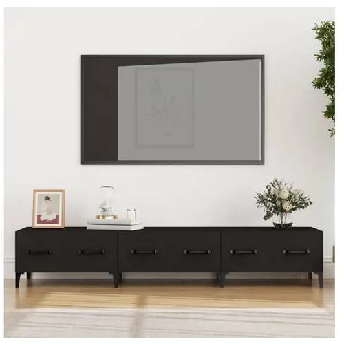  TV omarica črna 150x34,5x30 cm konstruiran les