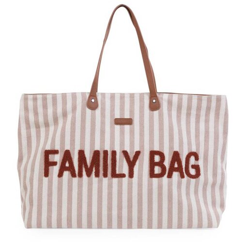 Childhome torba Family bag, Stripes Nude/Terracotta Cijene