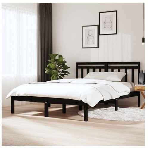  Za krevet od masivne borovine crni 140 x 190 cm crni Cene