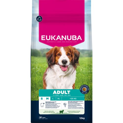 Eukanuba Premium Nutrition Adult Small & Medium Breed janjetina i riža &ndash; 12 kg Cijene