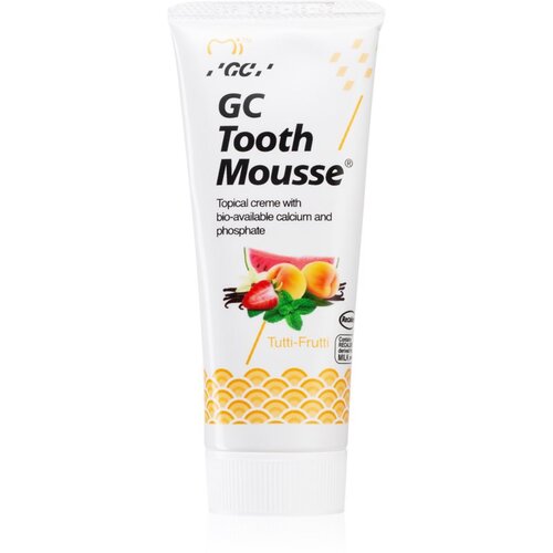 Gc Tooth Mousse remineralizacijska zaščitna krema za občutljive zobe brez fluorida okus Tutti Frutti 35 ml Cene