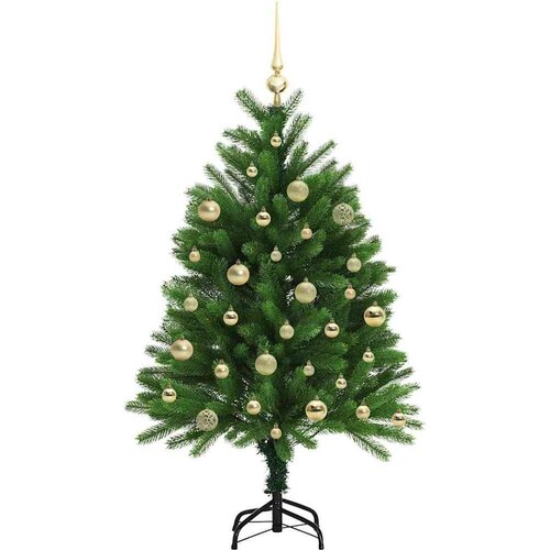 VidaXL Božićno drvce s 150 LED svjetlima s stalakom Zelena 120 cm PE Slike