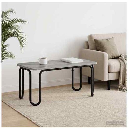 VidaXL Stolić za kavu Siva Sonoma 100 x 50 x 45 cm Konstruirano drvo - Siva Sonoma 100 x 50 x 45 cm Slike