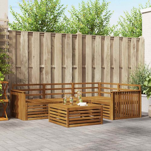  Set vanjskih sofa 5 kom. Prirodna Čvrsto drvo akacije Cijene