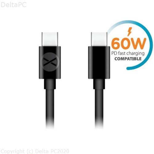 Forever cable USB-C - USB-C 1.0 m 60W black Cijene