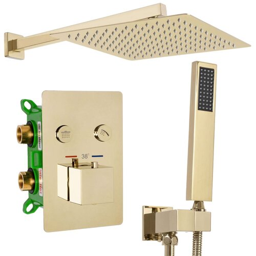 REA Bath Set za prikrito prhanje FENIX DAVIS Gold s termostatom + škatla Cene