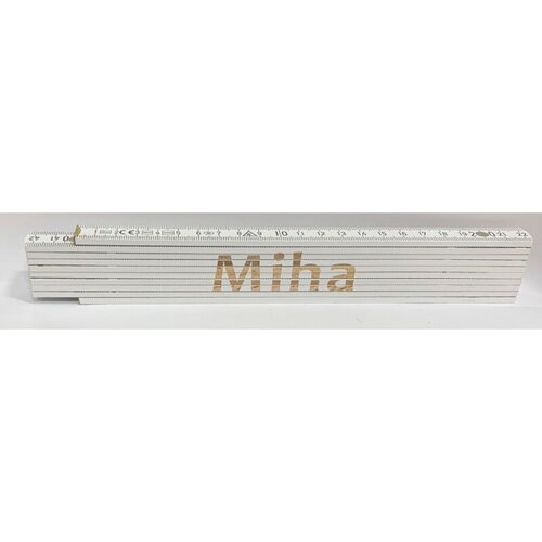 HEKA Zložljiv meter (napis: Miha, bele barve, 2 m) Cene