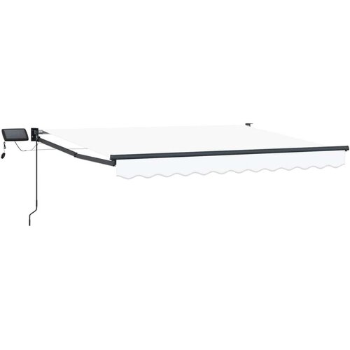Ručna Ročna zložljiva senčnica z LED lučmi Bela 3,5 x 2,5 m, (5000204816) Cene
