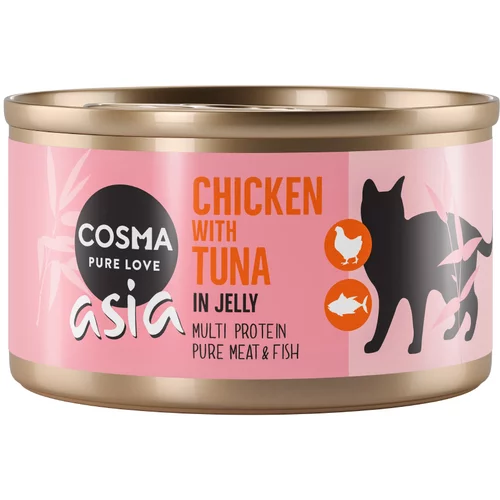 Cosma Varčno pakiranje Asia v želatini 24 x 85 g - Piščanec s tuno