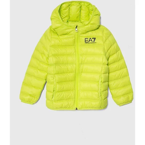 Ea7 Emporio Armani Dječja pernata jakna boja: zelena