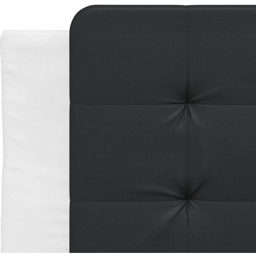 VidaXL krevet s madracem bijelo-crni 80 x 200 cm od umjetne kože Slike